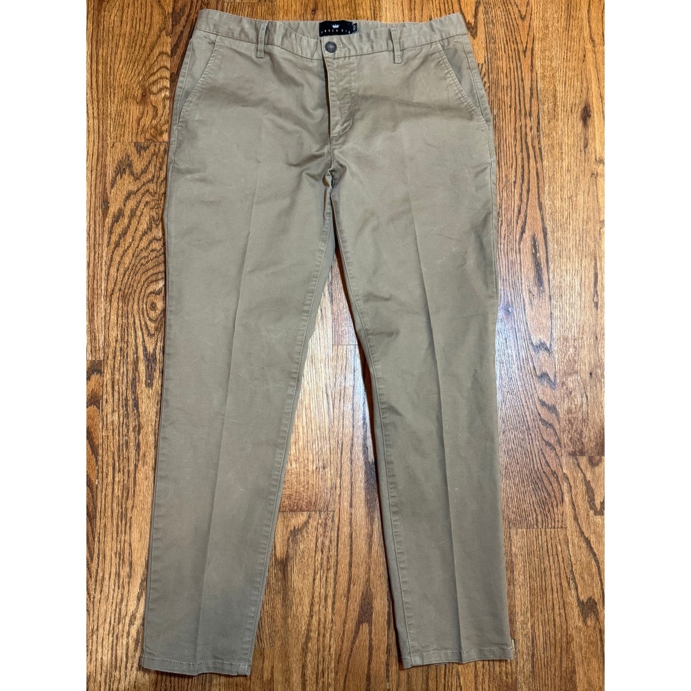 Under 510 Tyson Slim Fit Chino Pants Mens 33x28 Khaki Tan Stretch Cotton Twill